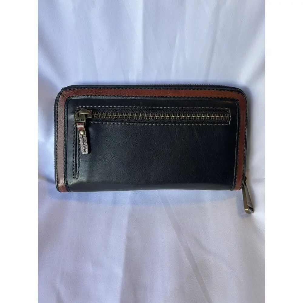 Fossil‎ Leather Zip Around Key Per Wallet